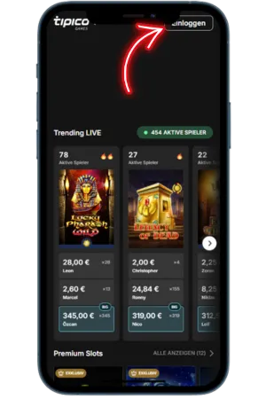 Tipico Login iOS Safari Interface
