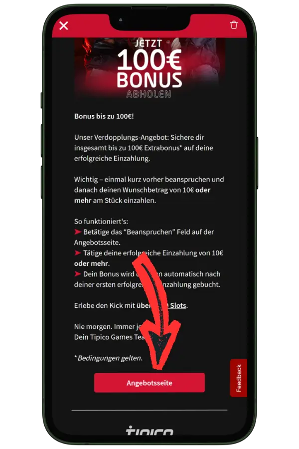 Tipico Casino Bonus aktivieren