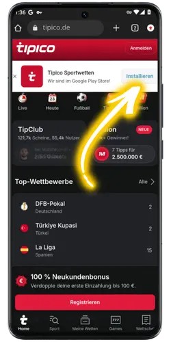 Tipico APK File Download Button